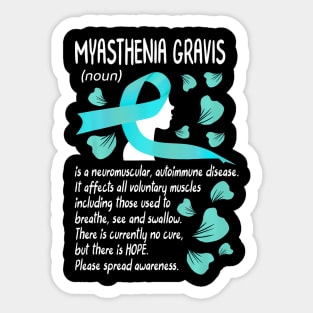 MG Awareness Myasthenia Gravis Neuromuscular Disease Family Sticker